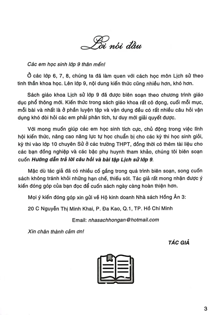 HƯỚNG DẪN TRẢ LỜI CÂU HỎI VÀ BÀI TẬP LỊCH SỬ LỚP 9 (Bám sát SGK Kết nối tri thức)